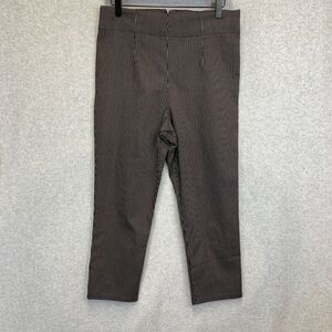 Hell Bunny Pants Womens XL Black Jack Pedal Pusher Bat Pinstripe Crop Retro Punk